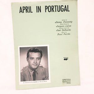 April in Portugal Piano Sheet Music English French Jimmy Kennedy Vic Damone 1953